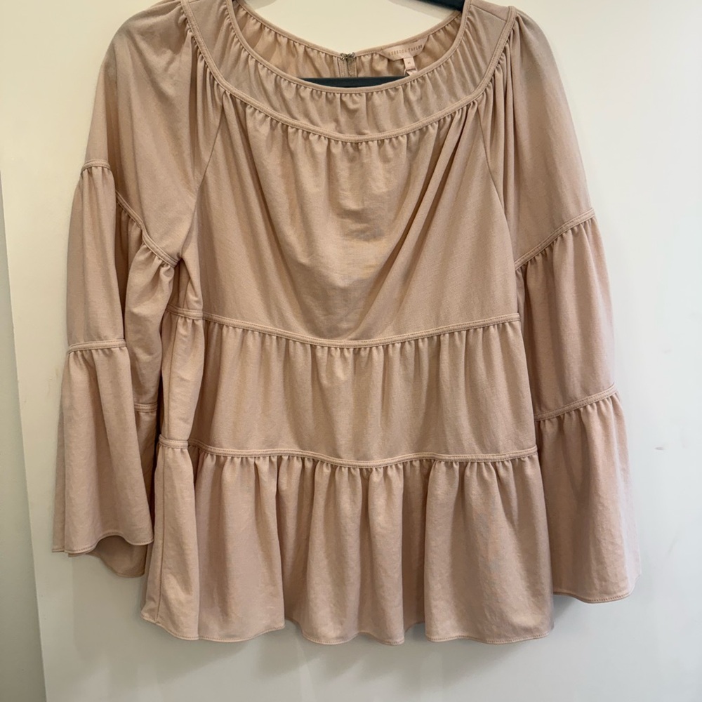 Rebecca Taylor Women's Pink Tiered Blouse